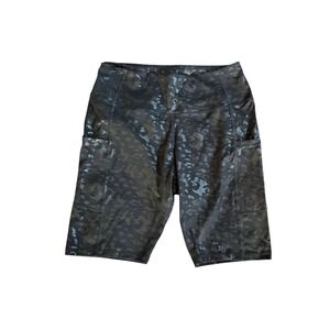 4/$40 Leopard‎ Print Wet Look Leopard Print Athletic Bike Shorts